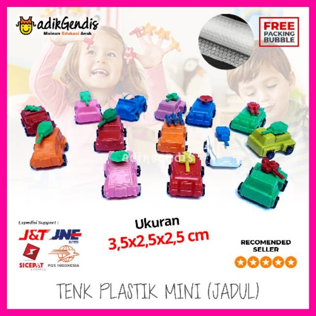 Mainan anak tenk plastik mini jadul 90an