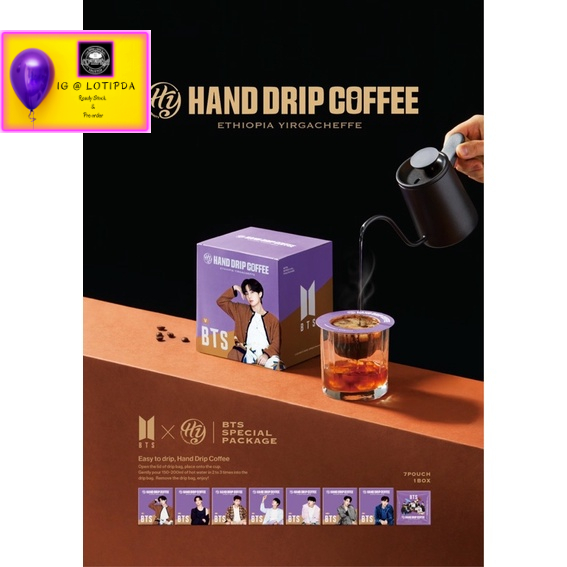 READY STOCK - KOTAK SAJA BTS DRIP COFFEE HAND BREWED COFFEE BAG COLD BREW HAND DRIP OFFICIAL