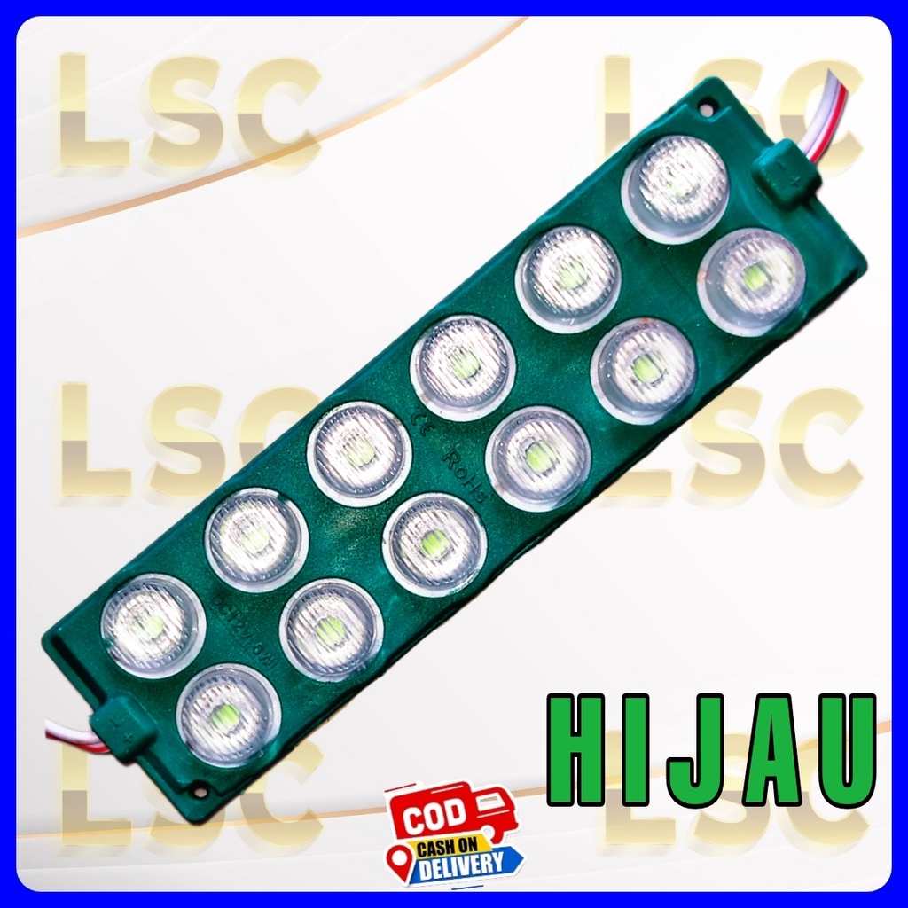 Lampu modul Led 12 mata jumbo 2x6 12volt variasi mobil motor