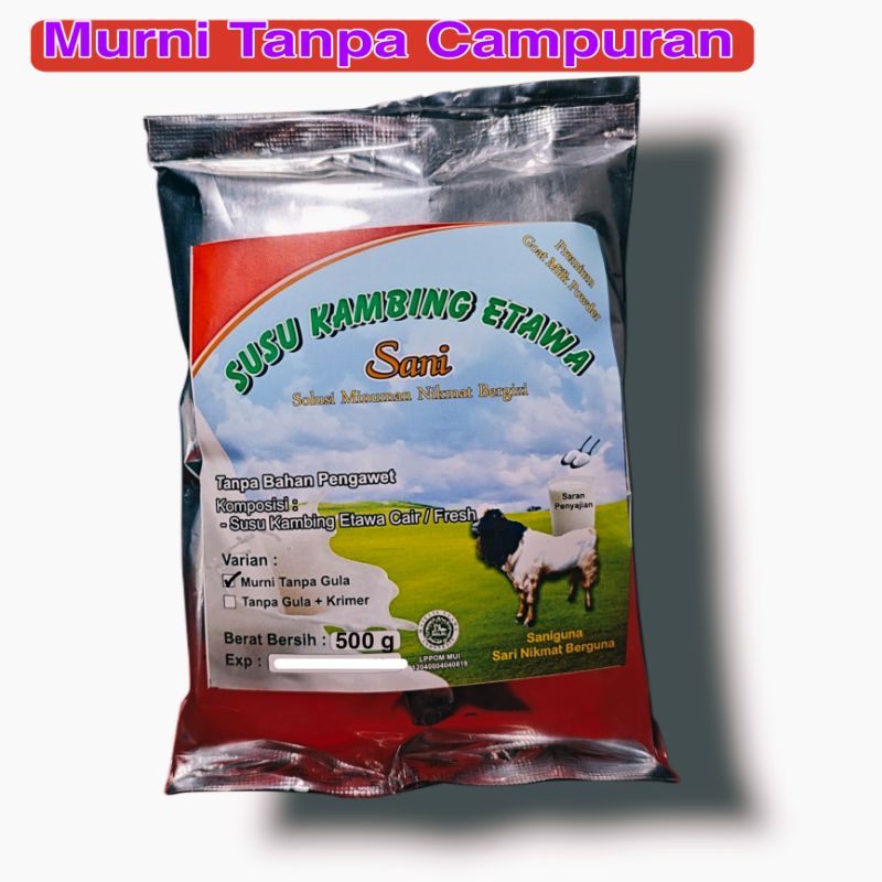 

Susu kambing etawa NON SUGAR 500g kemasan FOIL