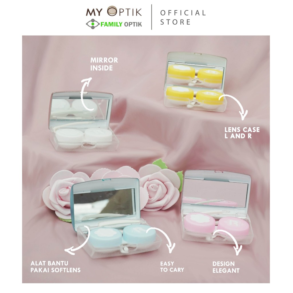 Kotak Lensa Superstar Glamor Compact travel kit tempat softlens