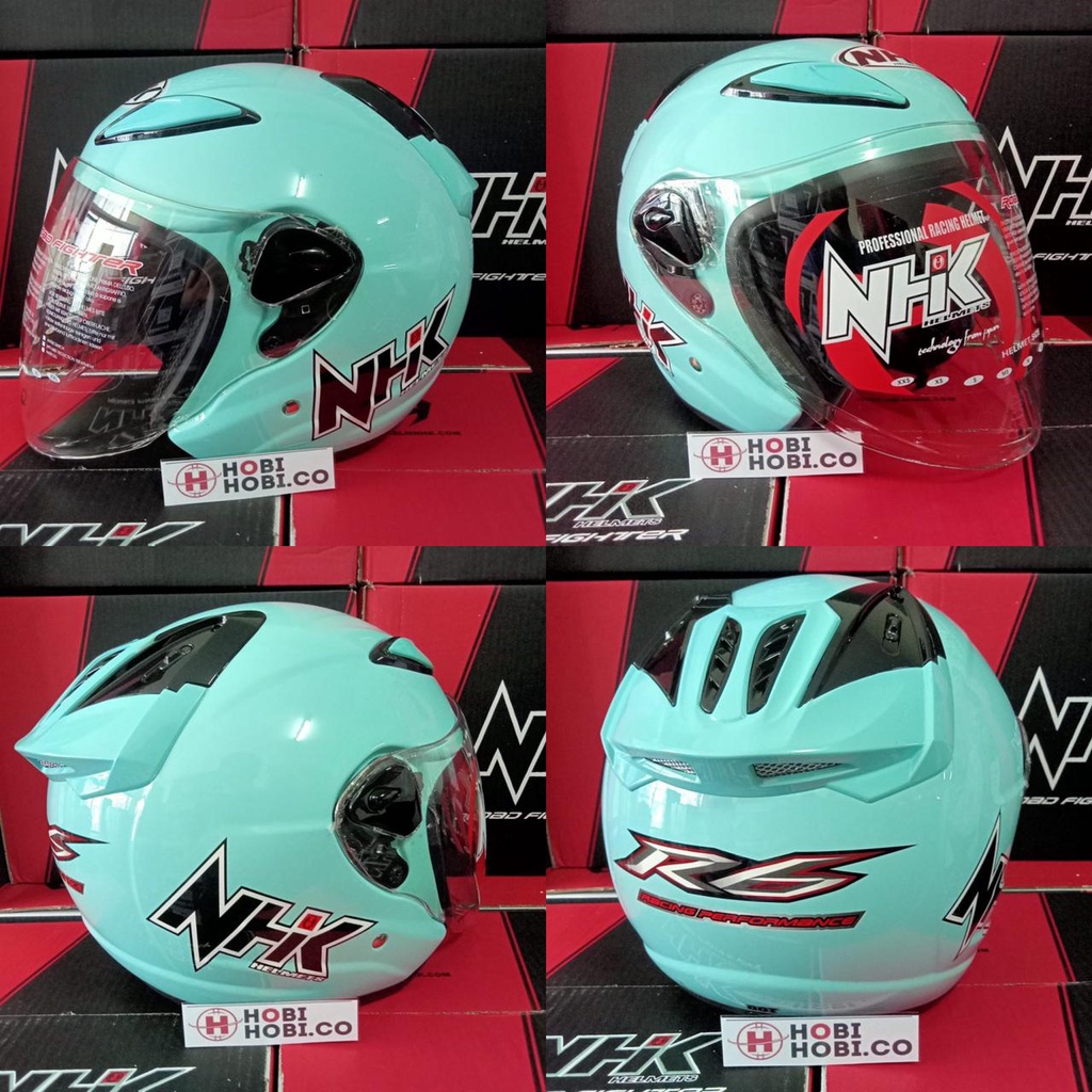 Jual Helm NHK halfface NHK R6 Solid Light Tosca Polos half face R6 R 6