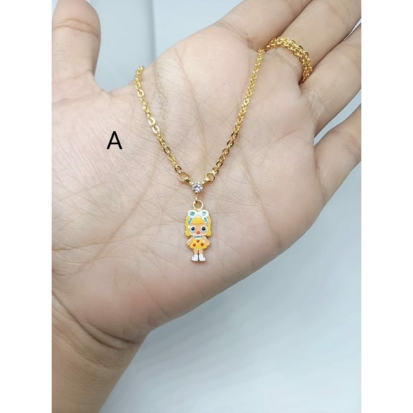 kalung koye anak lol cat kramik premium kalung perak925 asli lapis emas kalung fashion anak s925