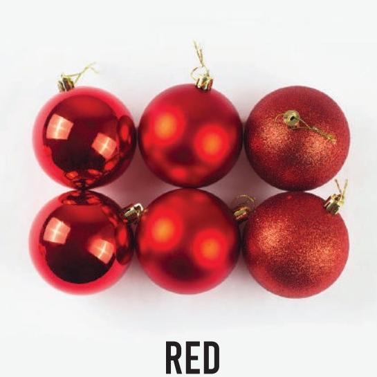 

8CM 12PCS HIASAN BOLA POHON NATAL DEKORASI ORNAMEN CHRISTMAS TREE BALL