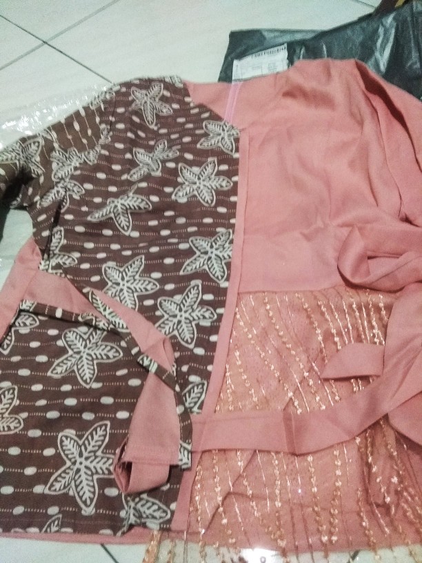 Tey-17 Batik Wanita Asj Sa Hrb026 Kenongo Kemeja Tosca Pendek