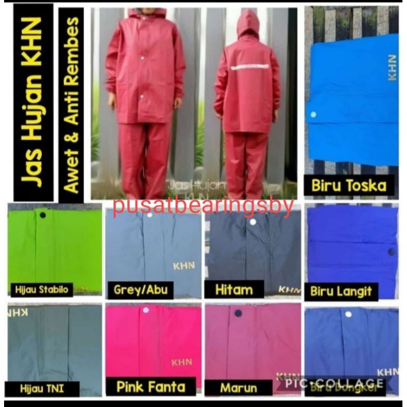 JAS HUJAN  SETELAN CELANA DAN JAKET ORI KHN