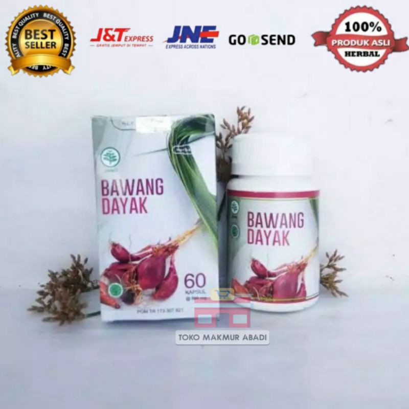 Kapsul Ekstrak Bawang Dayak 60caps BPOM - Herbal Kholestrol, Kanker - BAWANG DAYAK ORIGINAL