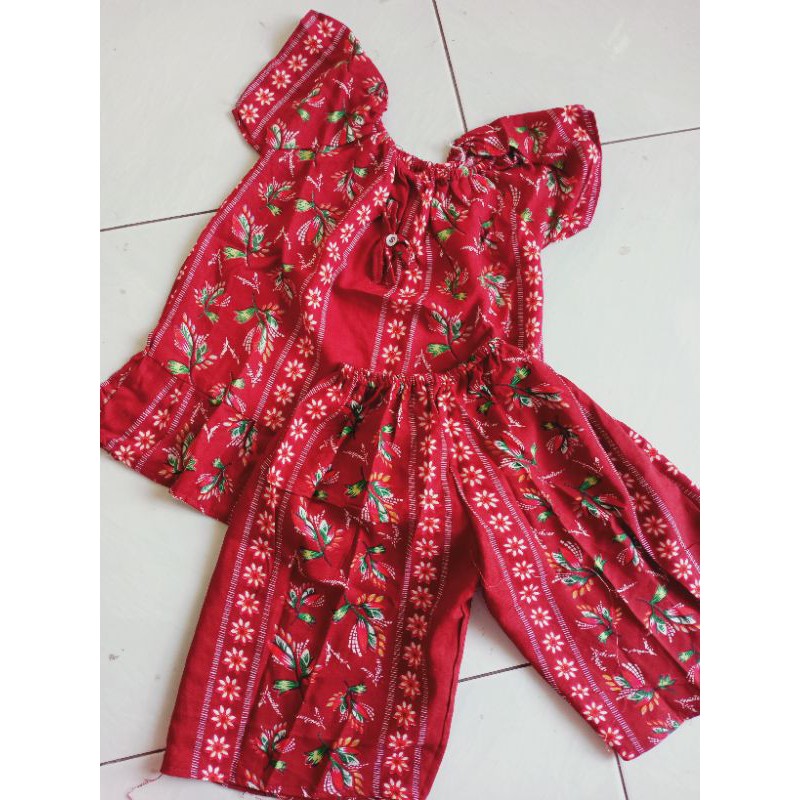 setelan anak perempuan - baju tidur - baju santai anak umur 1-2th