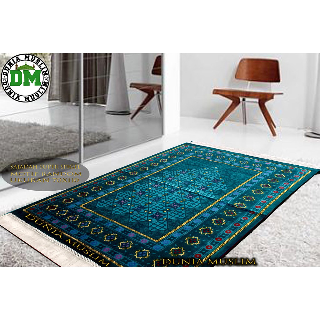 SAJADAH TURKEY MOTIF SIMPEL UKURAN 70X110 PERLENGKPAN SHOLAT BISA COD