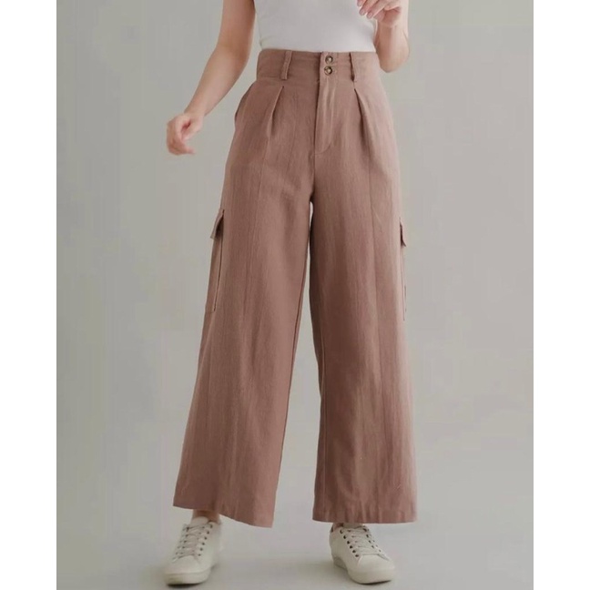 Query Pant Celana Culotte Linen / Kulot Wanita