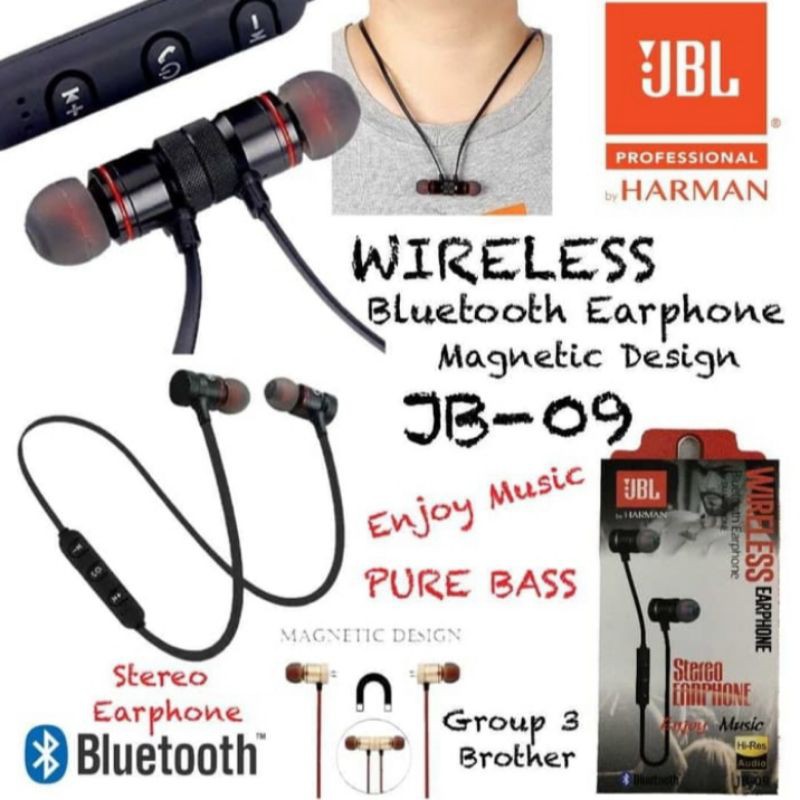 HEADSET  BLUETOOTH JBL MAGNETIC SPORT HF HANDSFREE EARPHONE JBL MAGNET