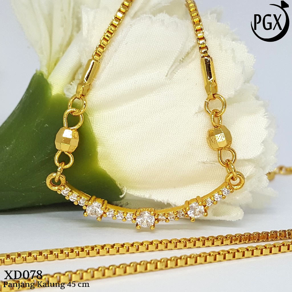 PGX Kalung Wanita Xuping Aksesoris Fashion Perhiasan Lapis Emas Premium - XD008