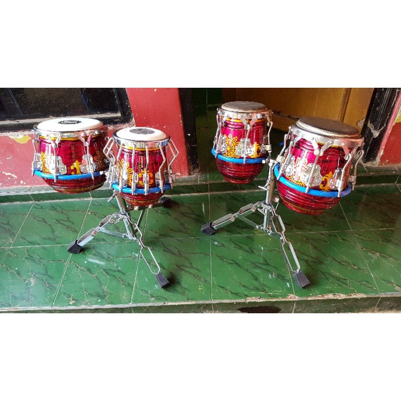 Kendang Ketipung Dangdut Ring V8 Tak Petir Plus Kempul Koplo Ring V8 V6 Warna Pink Marmer Batik