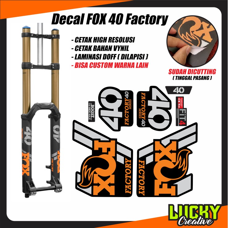

✅ Decal Stiker Fox 40 factory not decal sticker rockshox pike yari fox 40 fox talas fox