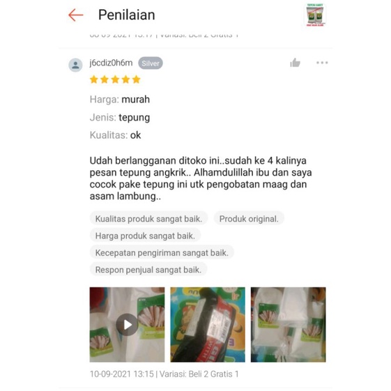 READY TEPUNG GARUT/AROOWROOT/PATI ASAM LAMBUNG - 1 KG
