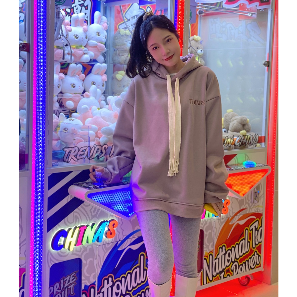 #Sisjuly# Sweater wanita bulu tebal wanita musim gugur dan musim dingin baru jaket berkerudung longg