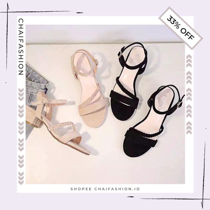SANDAL - SANDAL WANITA - SANDAL HEELS - SANDAL HEELS TAHU SUEDE - SANDAL WANITA TERBARU - SANDAL HEE