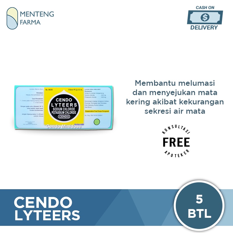 Cendo Lyteers Minidose 0.6 mL - Obat Tetes Mata Kering