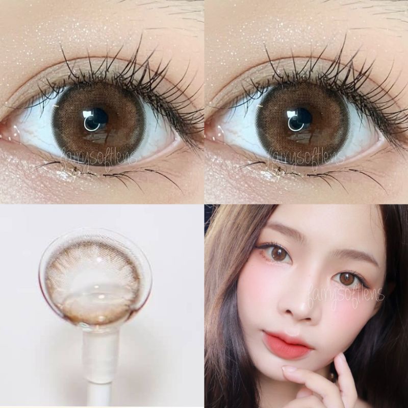 Softlens Kitty Mini Kelly Brown (natural brown softlens) / KONTAK LENSA