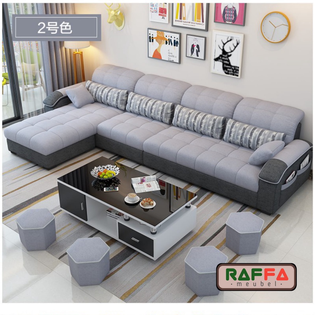 L43 RAFFA MEUBEL - Sofa Leter L - Sofa Minimalis Modern - Sofa Ruang Tamu/Keluarga - Kursi Sofa