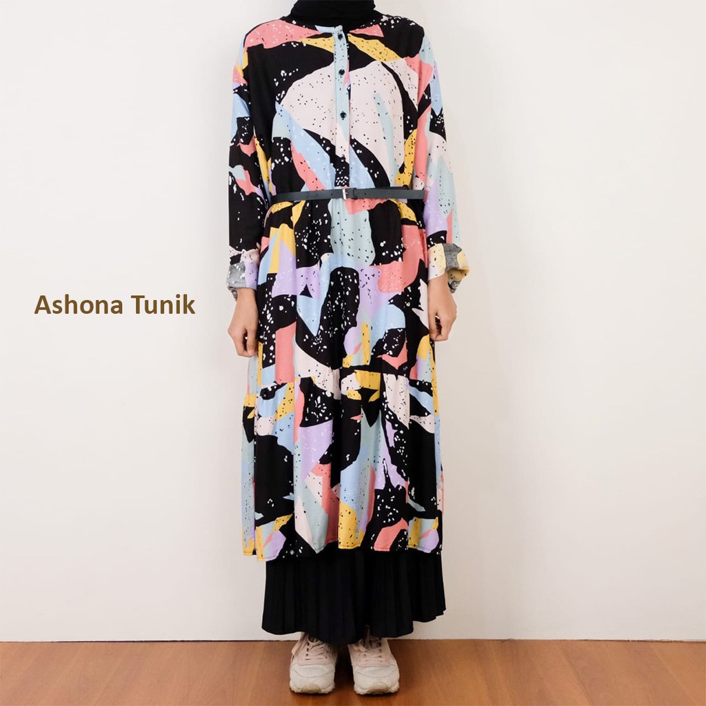 ASHONA TUNIK | TUNIK OVERSIZE | OUTER MURAH BY MININOS