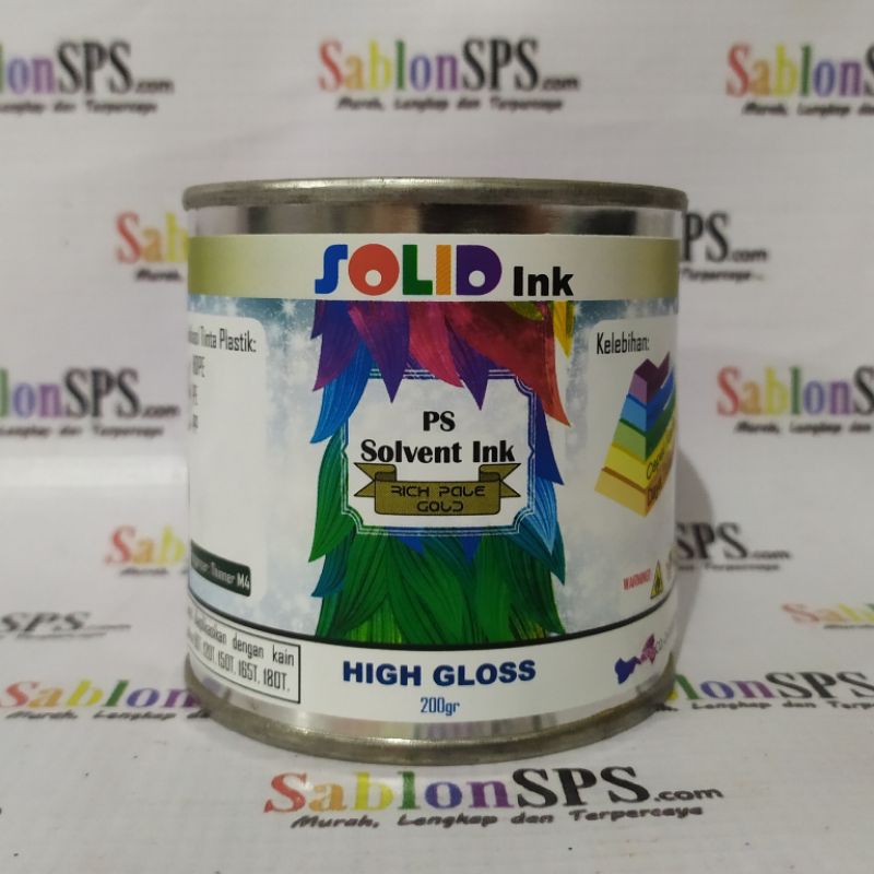 TINTA SABLON PLASTIK 200GR RICH PALE GOLD HDPE PE PP BASIS MINYAK SOLVENT