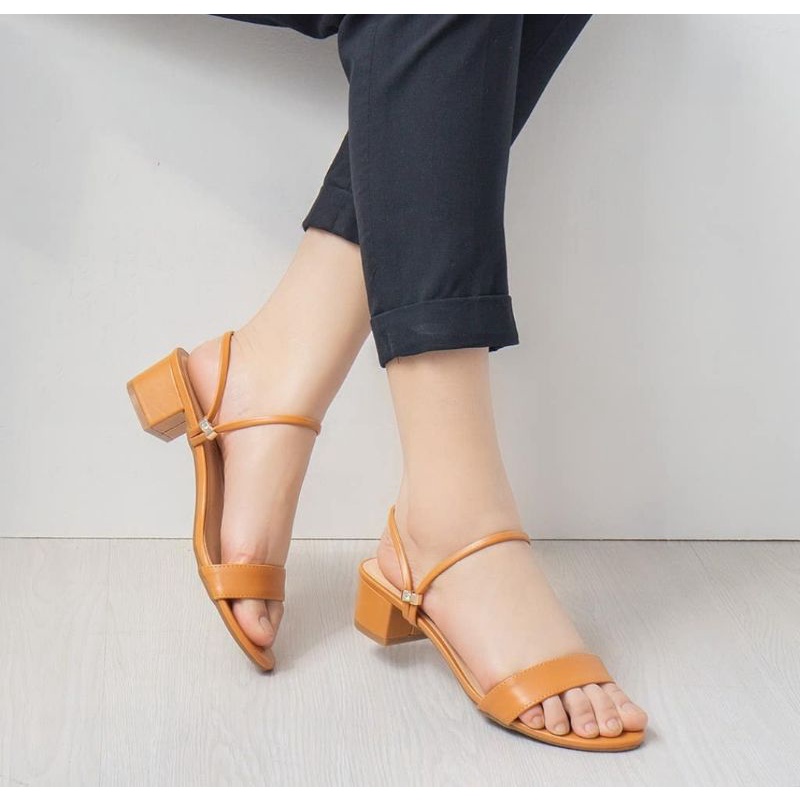 Sandal hak tahu 3 cm wanita asli ukuran besar jumbo ZVT 163