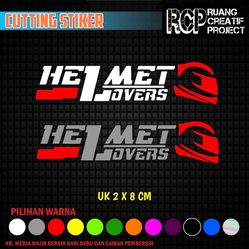 HELMET LOVERS cutting stiker hologram / scotlite / stiker viral