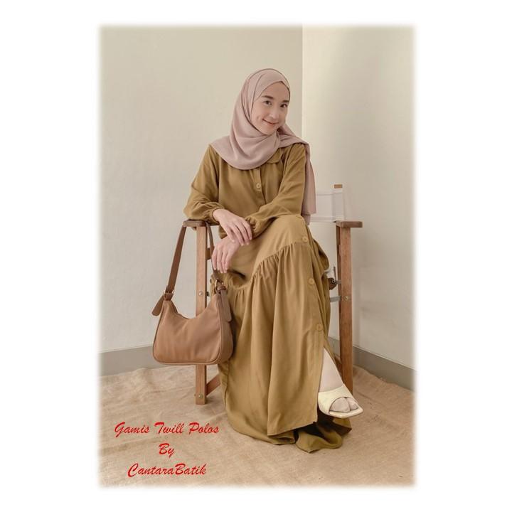 Gamis Rayon Twill Premium Polos