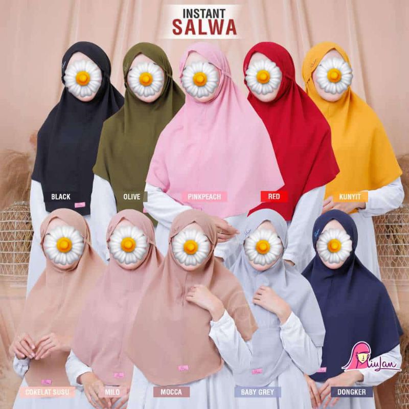 Reprice Jilbab Instan Salwa Dewasa | MiuLan | Hijab Instant Kerudung Wanita Kudung Cewek Simple Fash