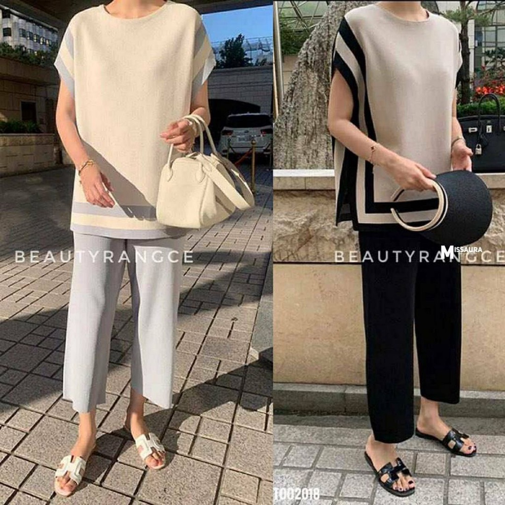 SETELAN ROK RAJUT IMPORT LENGAN PENDEK