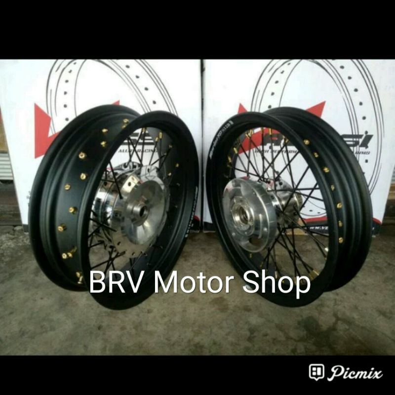 VELG JARI AEROX 155 - SEPAKET VELG AEROX 155 UKURAN 300-14. 350-14
