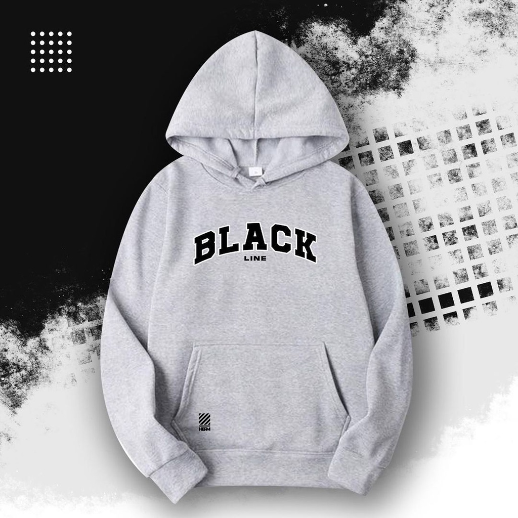 Public - Black Line Hoodie - Hoodie Pria dan Wanita