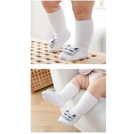 KAOS KAKI PREWALKER 3D KARAKTER Kaos Kaki Anak Motif Boneka Binatang 3D Anti Slip Size 6 - 12 Bulan