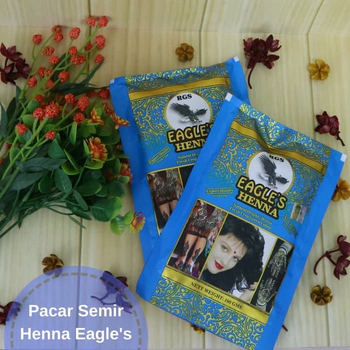 Jual Pacar Semir Bubuk Natural Organik Eagle S Henna Rambut Kuku Dan Kulit NBJ Shopee Indonesia