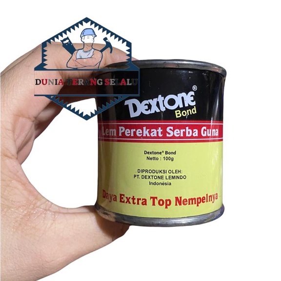 

Lem Aibon DEXTONE BOND Kaleng 100gr Lem Plastik Wallpaper Kulit Sepatu Sandal Porselen Ban Karet