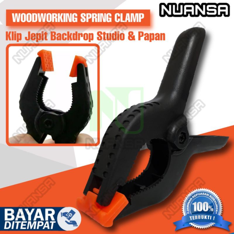 4 Inch Spring Clamp Alat Penjepit Multiplek Klem Jepit Catok Kayu Banner Foto Quick Clamp 4 Inch