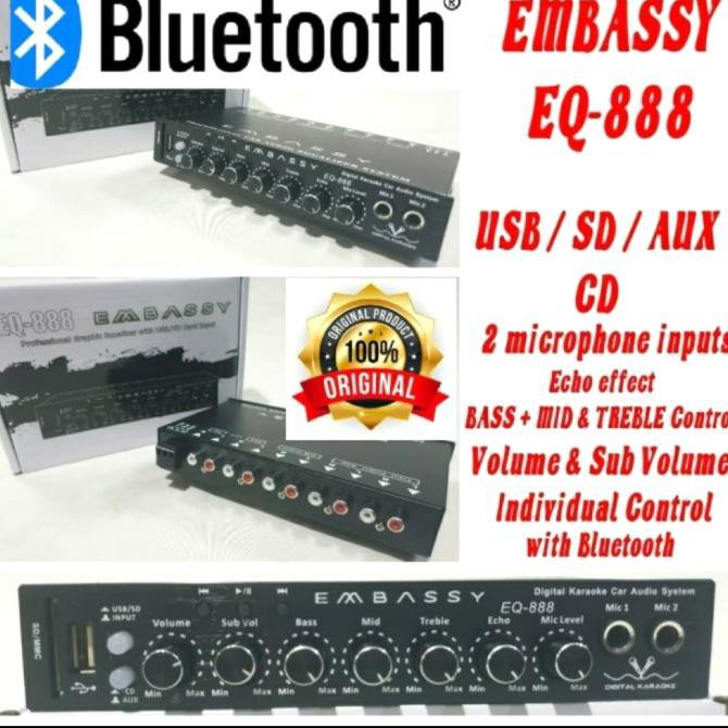 Equalizer Embassy Parametik Eq888 / Eq 888 Bluetooth Usb Sd Subwoofer