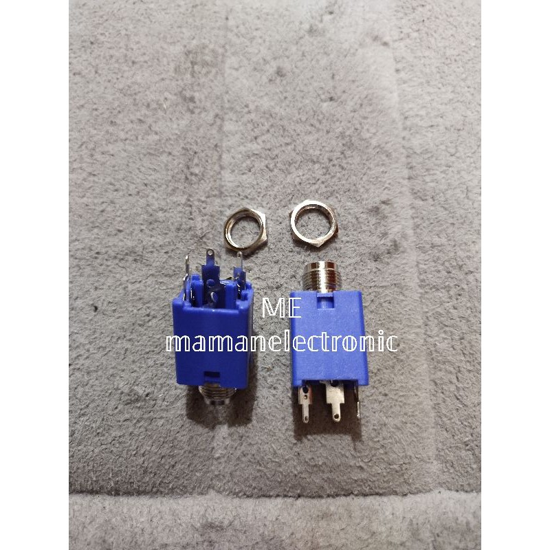 Soket Socket Akai Stereo Kotak Segi Biru