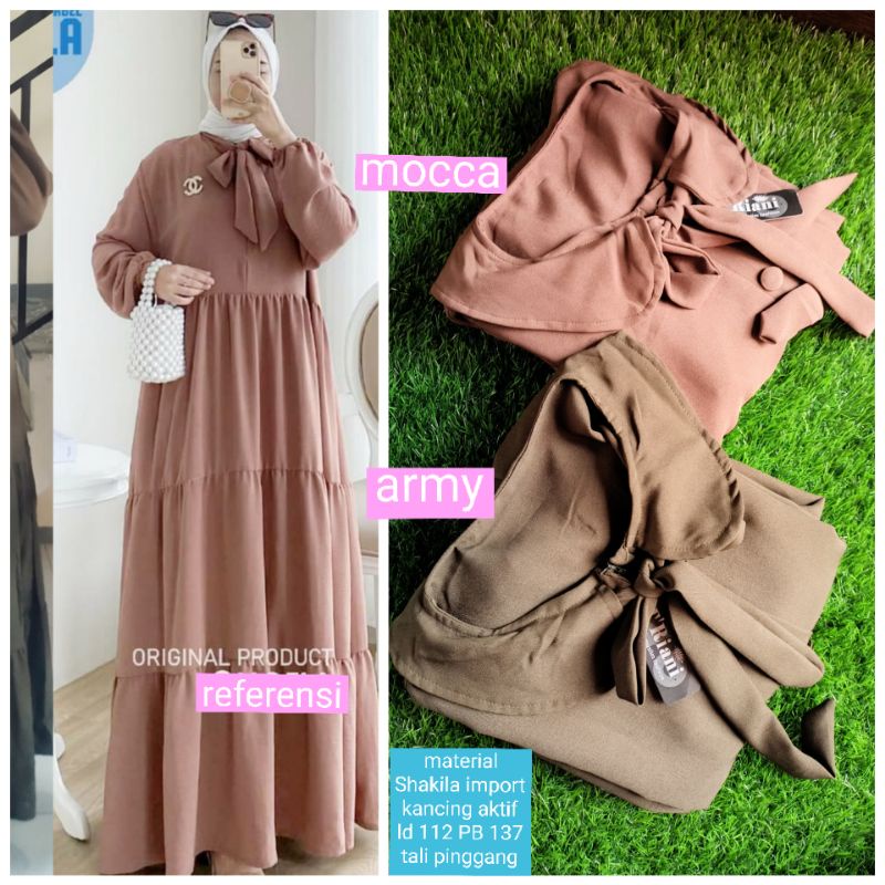 Gamis remaja gamis alsinta gamis shakila polos gamis syakila terbaru gamis shakila army gamis katun 