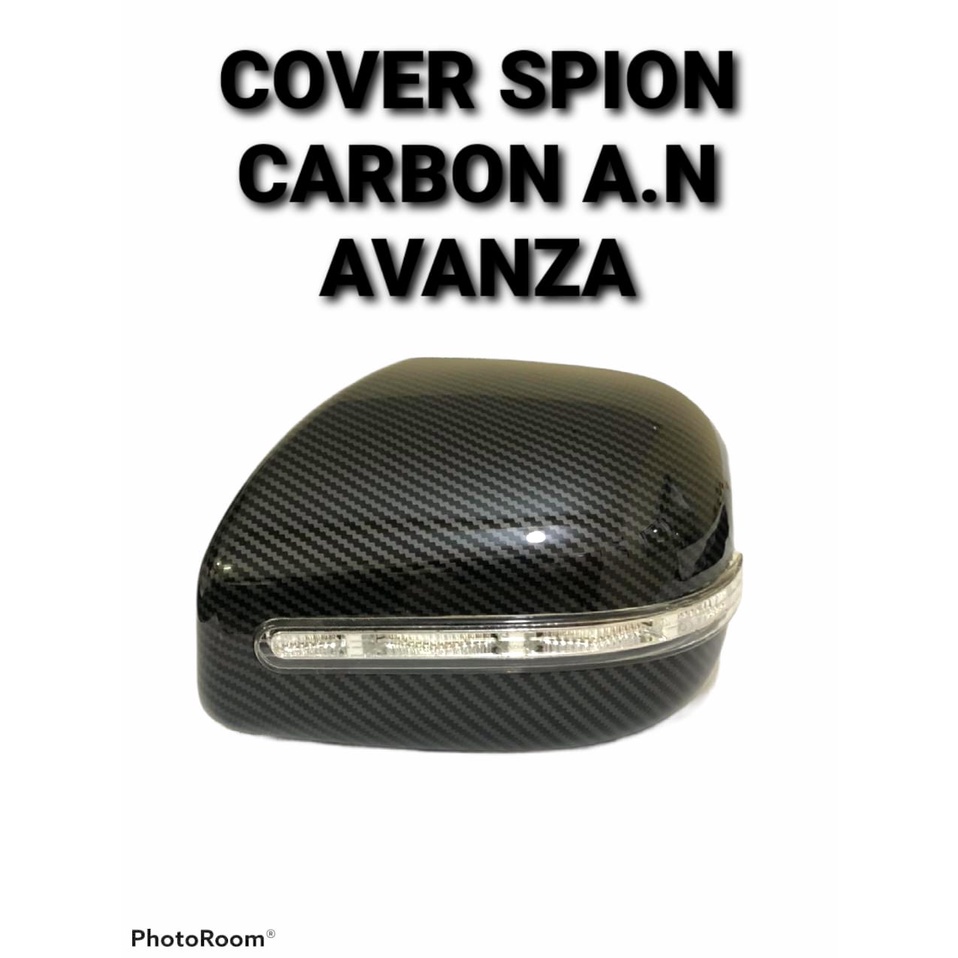 Cover Spion A.N Avanza + Lampu LED Slim Model Ori Ganti / Mirror Cover Carbon Murah