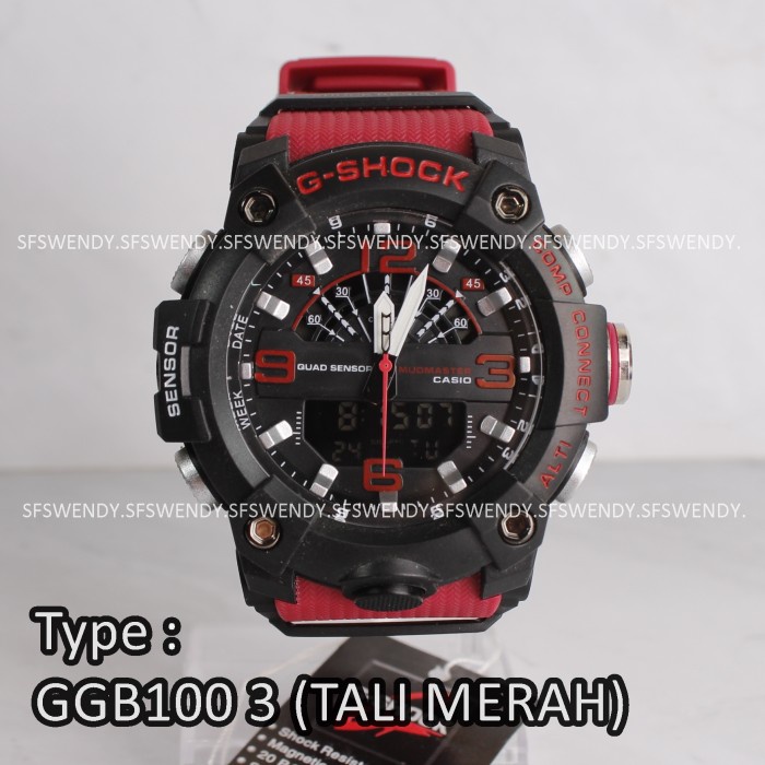 Jam Tangan Pria Original STOK TERBATAS G Shock GGB100 Full Merah Army Jam Tangan Analog Digital Casu