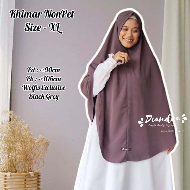 Diandra Hijab Original NON PET XL Wollycrepe