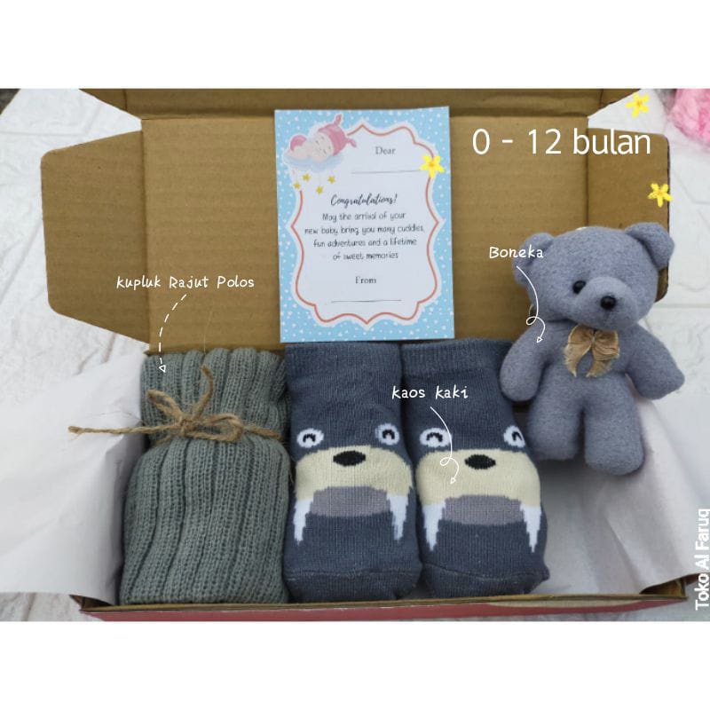Hampers Bayi Kado Kelahiran Parcel Bayi Laki-laki Baby Gift Set-Hemat Abu