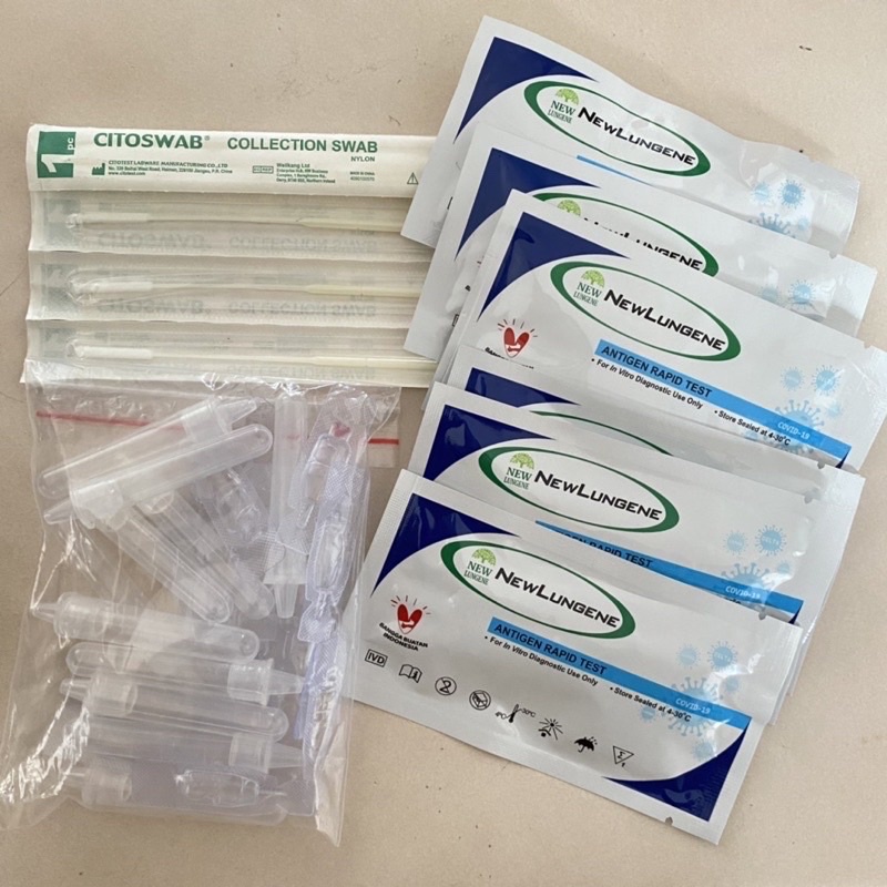 (COD) ORIGINAL New Lungene Biru AKD Swab Test Antigen eceran