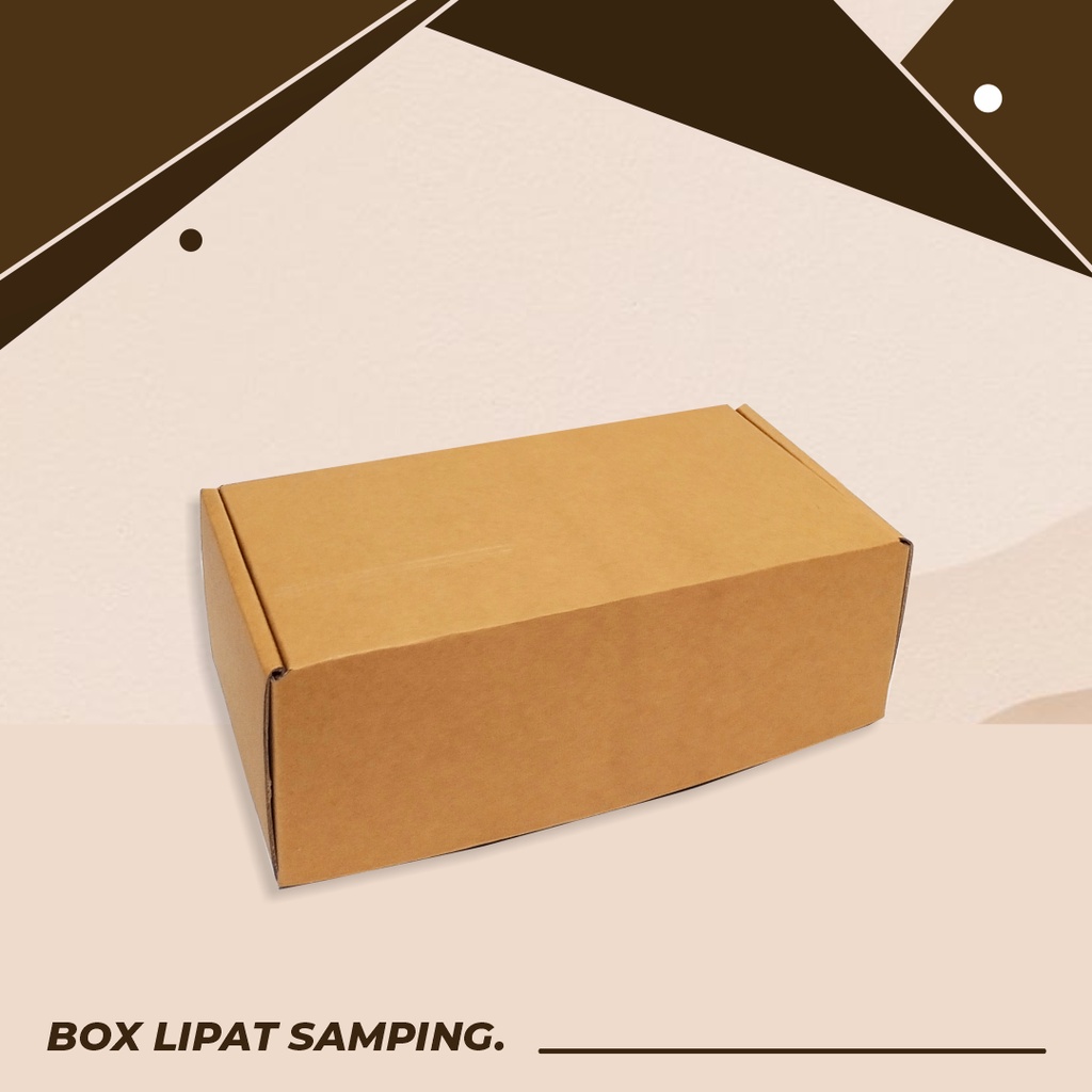 

BOX/KARDUS LIPAT SAMPING UK. 24 x 12 x 8 cm - Box/Boxpremium/Karton/Polos/Packaging/BoxKue/Boxproduksambel/Snackbox