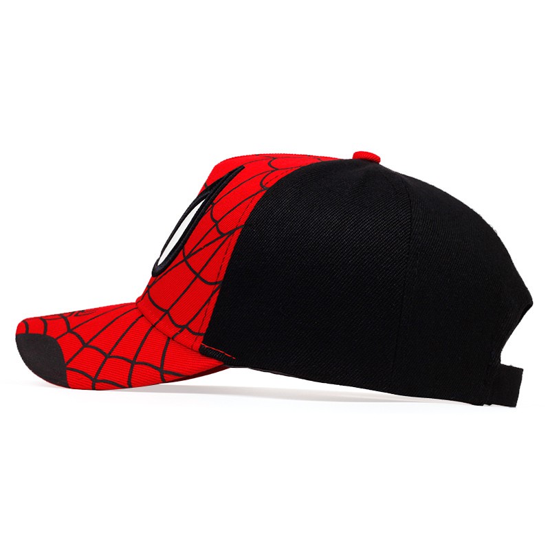 Topi Baseball Motif Print Kartun Spiderman Bahan Katun Gaya Hip Hop Untuk Anak Laki-Laki / Perempuan