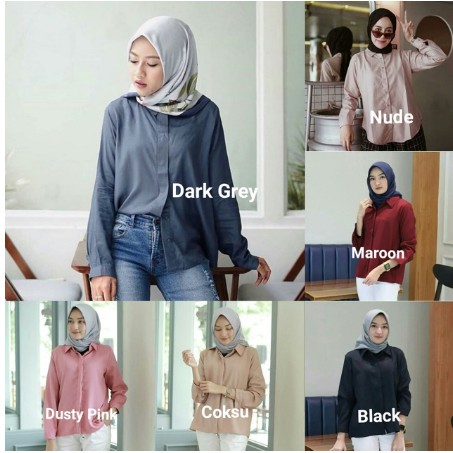 KEMEJA MONALISA POLOS