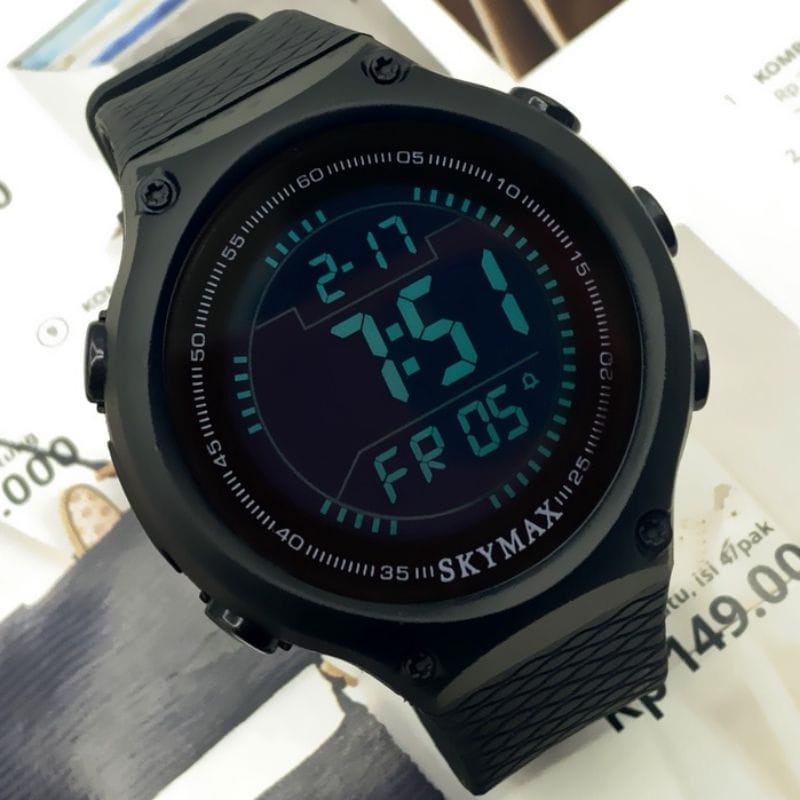 JAM SKY MAX ANTI AIR PRIA /JAM TANGAN SKYMAX RUBBER WATERRESIST