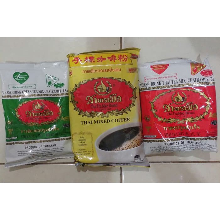 

Paket Thai Tea + Thai Green Tea + Thai Coffee Brand Chatramue - tth371